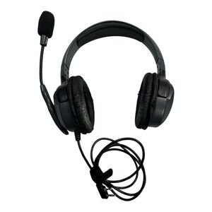 Eartec‎ Wired Headset Noise Cancelling Microphone Dual Prong Connector Gray